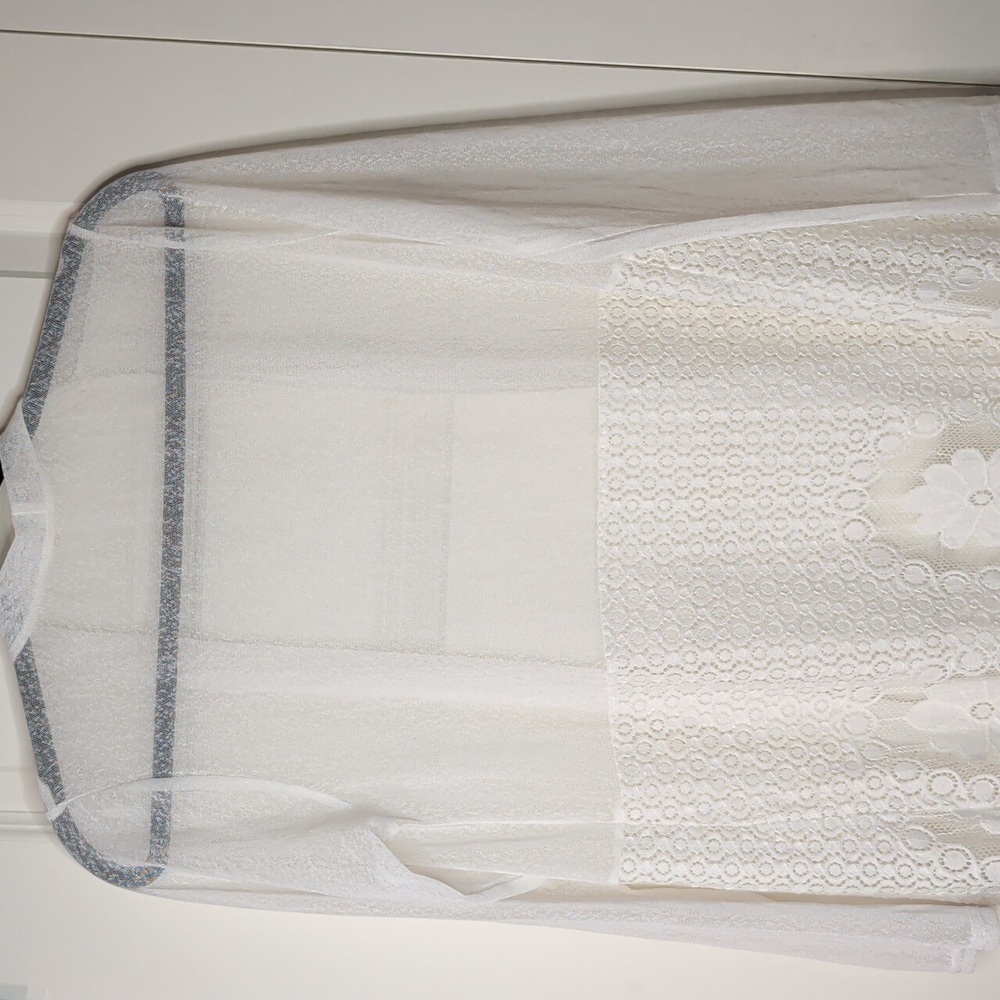 Ember Elegant White Lace Cardigan - Picture 9 of 10
